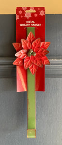 Red Poinsettia Wreath Hanger