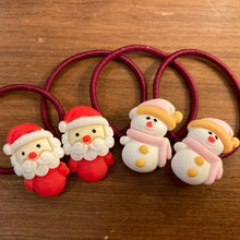 Load image into Gallery viewer, Santa Snowman Hair Ties