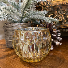 Load image into Gallery viewer, Gold Glass Tea Light