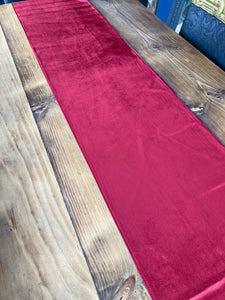 Luxe Red Velvet Table Runner