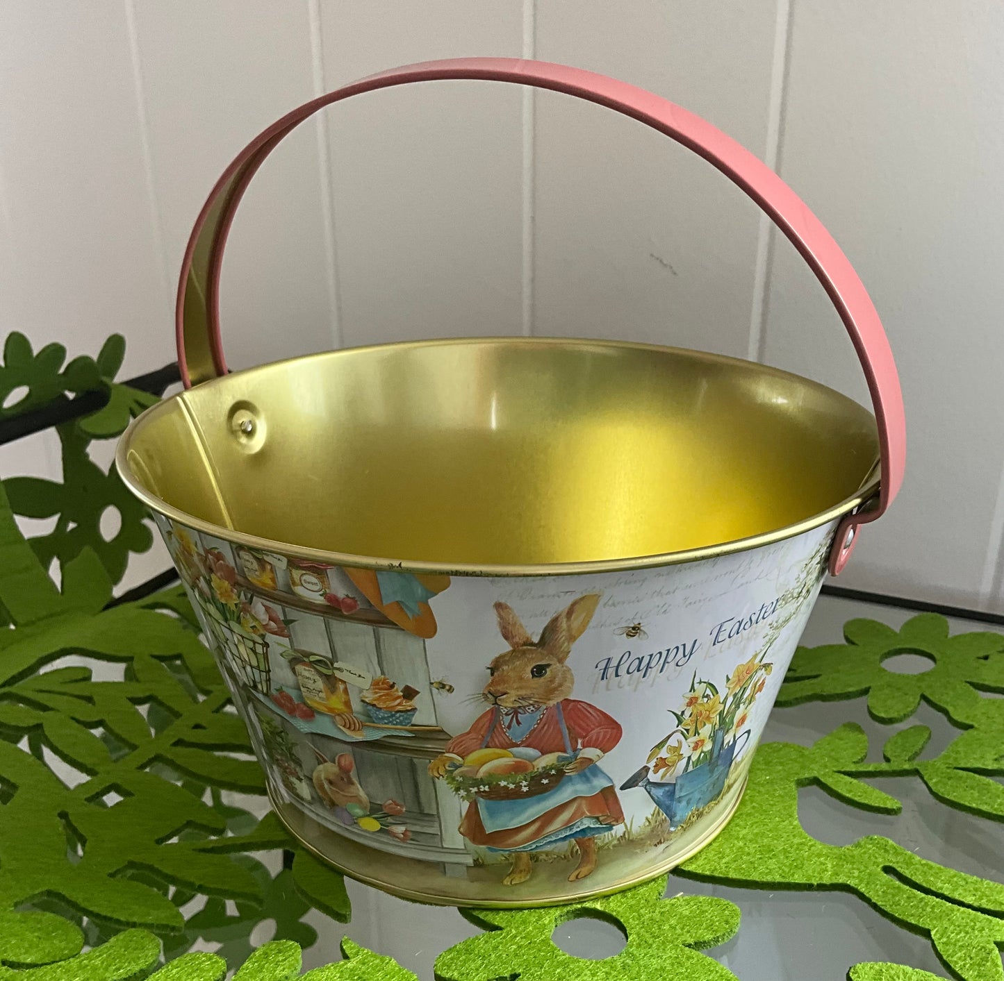 Vintage Style Pail Pink