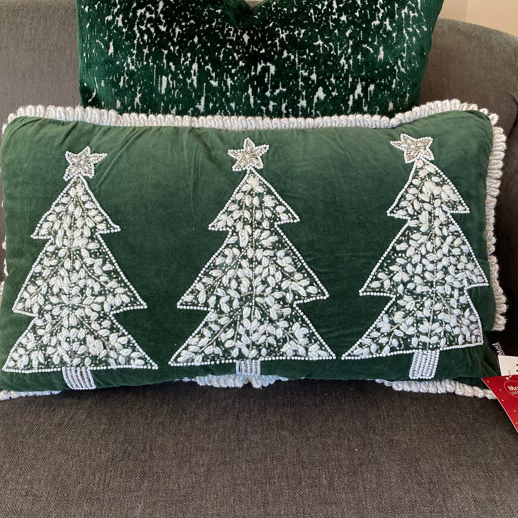 Green Christmas Tree Pillow