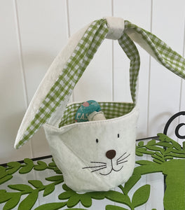 Green Check Bunny Bag