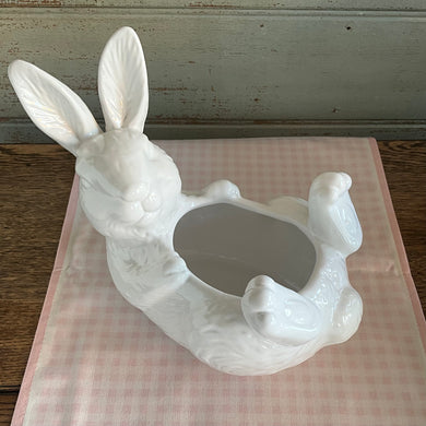 White Porcelain Bunny Bowl