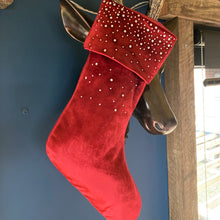 Load image into Gallery viewer, Red Diamanté Stocking