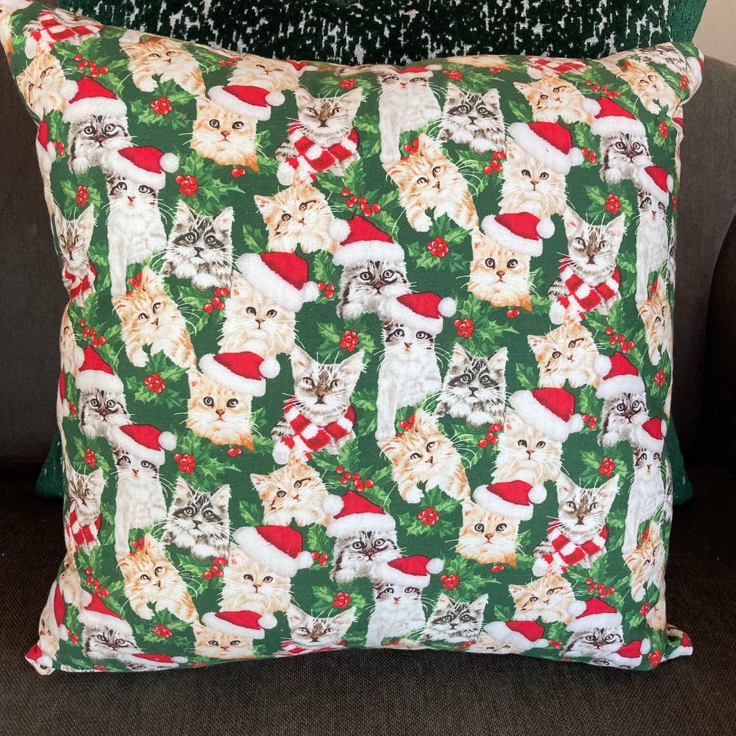 Christmas Pussy Cat Pillow