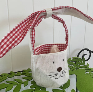 Red Check Bunny Basket