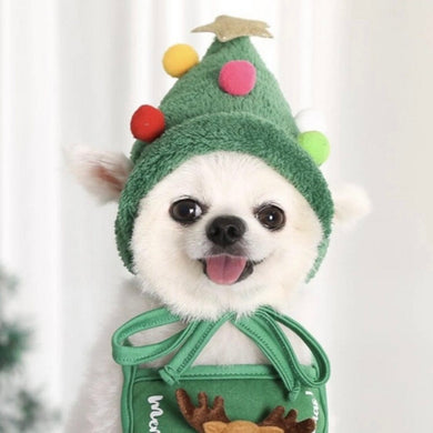 Christmas Tree Dog Hat