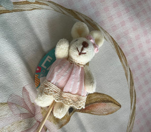 Mini Pink Bunny Stick