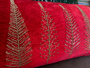 Gold Christmas Tree Pillow