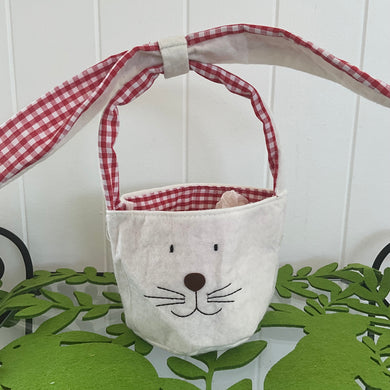 Red Check Bunny Basket