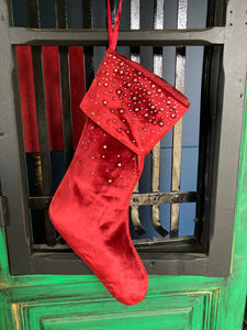 Red Diamanté Stocking