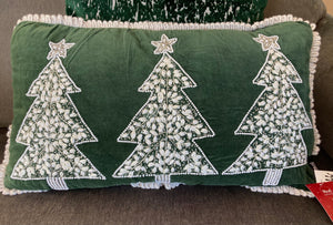 Green Christmas Tree Pillow