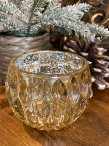 Gold Glass Tea Light