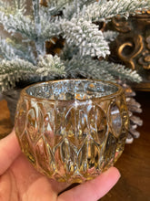 Load image into Gallery viewer, Gold Glass Tea Light