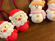 Load image into Gallery viewer, Santa Snowman Hair Ties