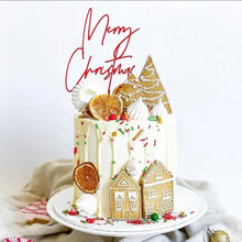 Load image into Gallery viewer, Merry Christmas Cake Topper