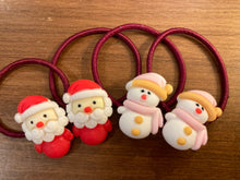 Load image into Gallery viewer, Santa Snowman Hair Ties