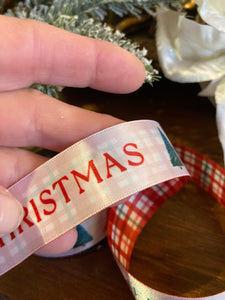 Merry Christmas Satin Ribbon