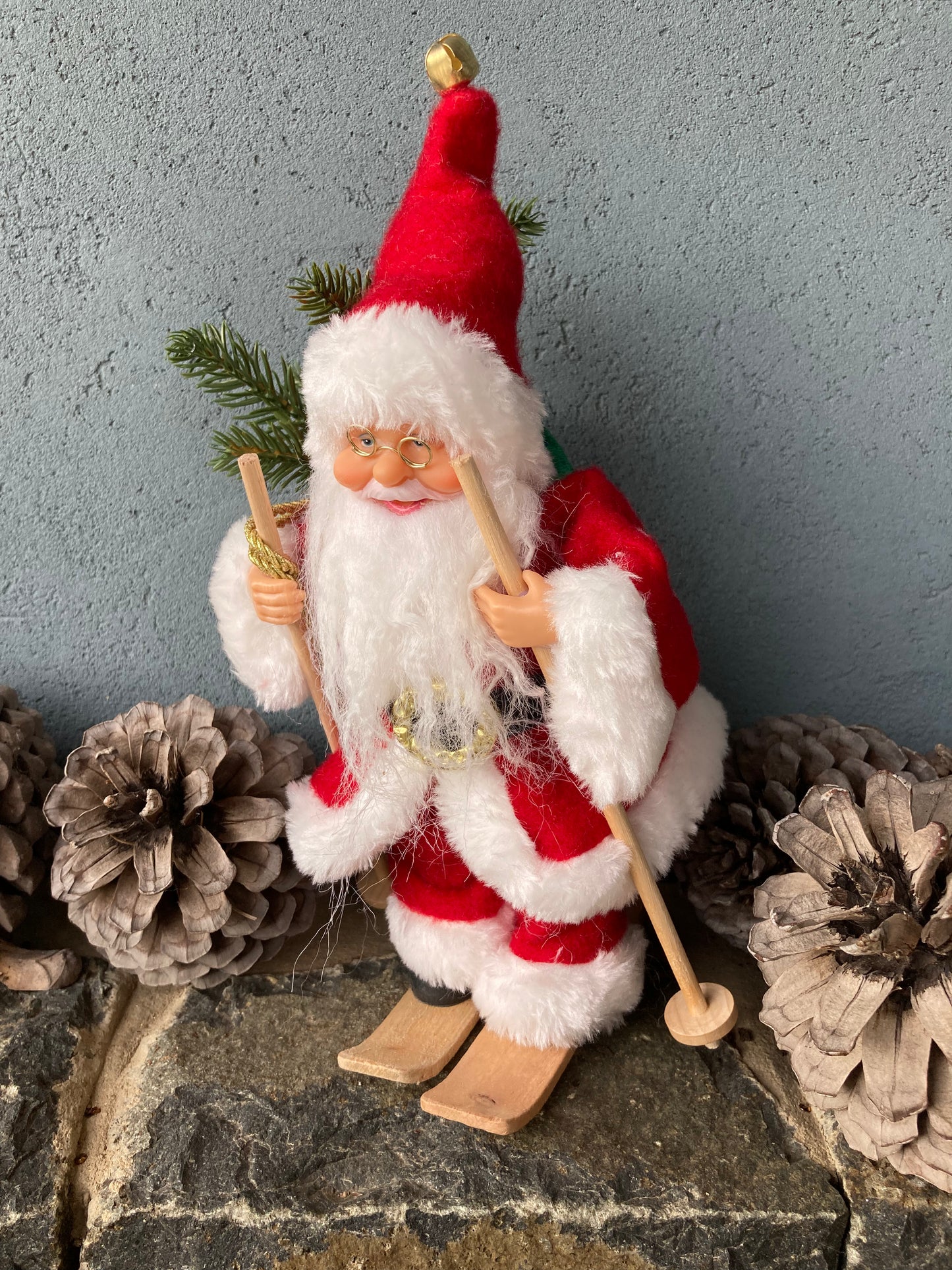 Skiing Santa Ornament