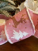 Load image into Gallery viewer, Pink Reindeer Ribbon