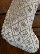 Load image into Gallery viewer, Beaded Snowflake Stocking