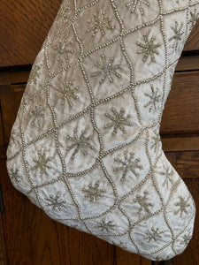 Beaded Snowflake Stocking