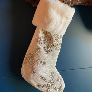 Velvet Snowflake Stocking