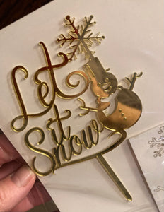 Let It Snow Cake Topper