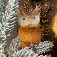 Load image into Gallery viewer, Brown Velvet Owl