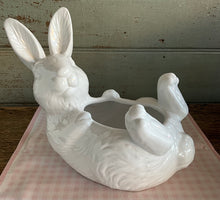 Load image into Gallery viewer, White Porcelain Bunny Bowl