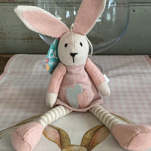 Load image into Gallery viewer, Pink Linen Plush Bunny