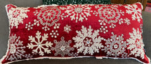 Load image into Gallery viewer, Beaded Snowflake Pillow