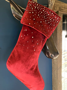 Red Diamanté Stocking