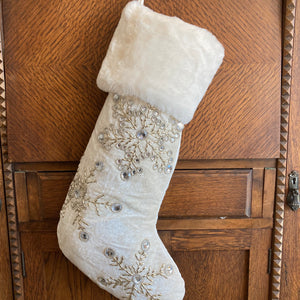 Velvet Snowflake Stocking