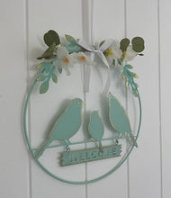 Load image into Gallery viewer, Green Tin Welcome Wreath