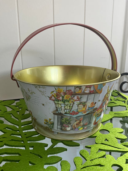 Vintage Style Pail Pink