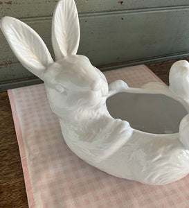 White Porcelain Bunny Bowl