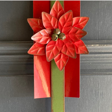 Red Poinsettia Wreath Hanger