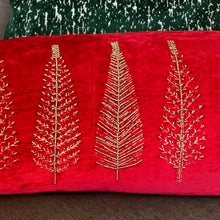 Load image into Gallery viewer, Gold Christmas Tree Pillow