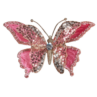 Jewelled Pink Butterfly