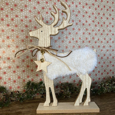 Wooden Deer with Star