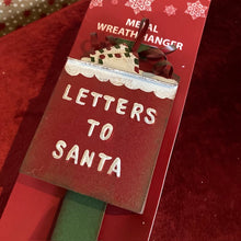 Load image into Gallery viewer, Letters to Santa Wreath Hanger Green