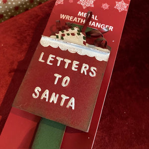 Letters to Santa Wreath Hanger Green