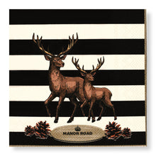 Load image into Gallery viewer, Serviettes Striped Deer