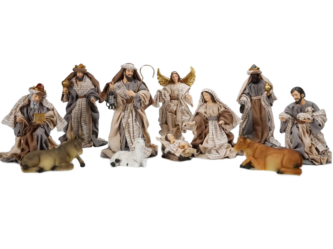 Elegant Fabric Nativity Set