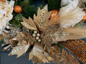 Champagne Cream Christmas Wreath