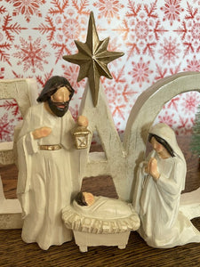 Peace Ornament with Holy Family