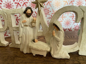 Peace Ornament with Holy Family