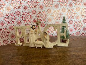 Peace Ornament with Holy Family